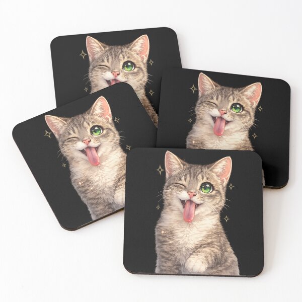 Item preview, Cute Winking White Cat | Funny Cat Lover Gift | Kawaii Kitty designed and sold by flowerpower999.