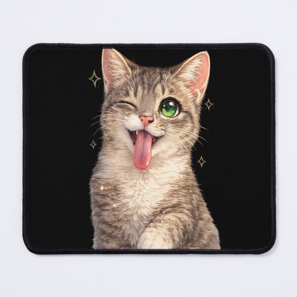 Item preview, Cute Winking White Cat | Funny Cat Lover Gift | Kawaii Kitty designed and sold by flowerpower999.