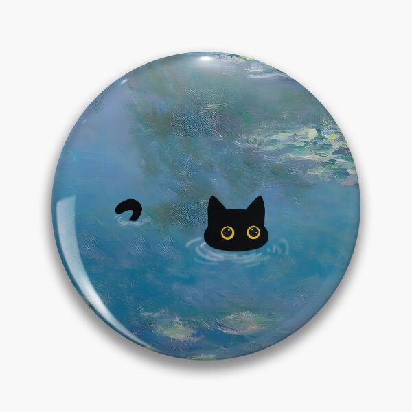 Item preview, Monet Cat in Water Lilies Pond designed and sold by PurrfectHome.