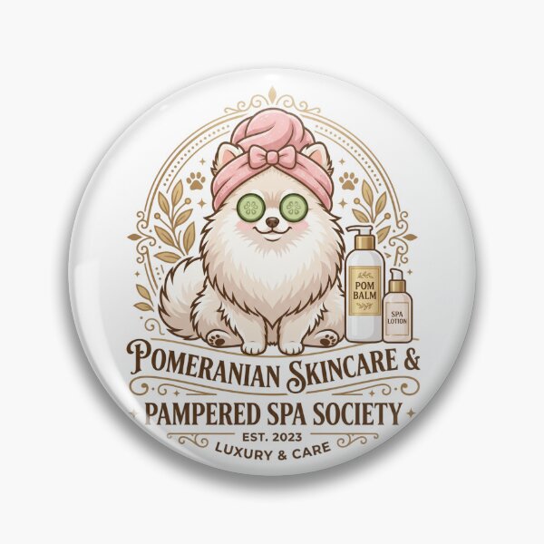 Item preview, Pomeranian Skincare Pampered Spa Society Cucumber Face designed and sold by PictoVibe.