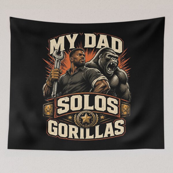 Item preview, My Dad Solos Gorillas Tough Dad Humor designed and sold by Victor Shadehorn.