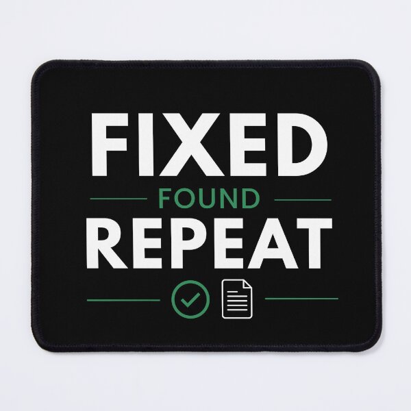 Item preview, Fixed Found Repeat – Funny Accountant & CPA Minimal Typography Design designed and sold by FCA SIR MERCH .