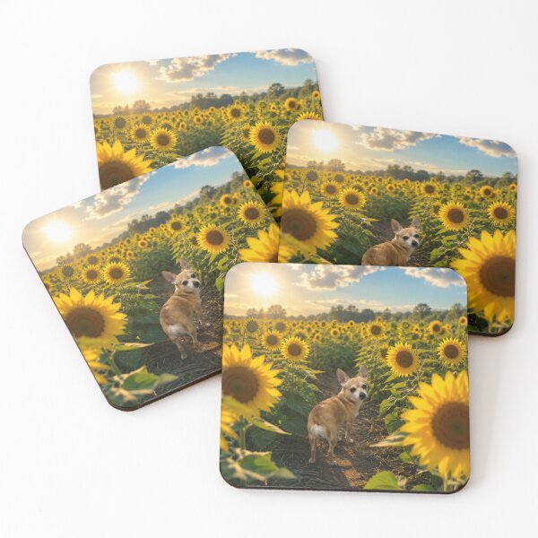 Item preview, Chihuahua in a sunny sunflower field designed and sold by APDQC.