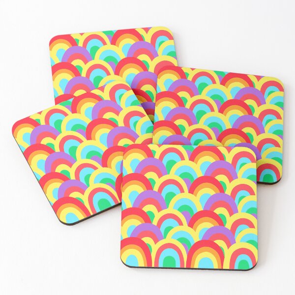 Item preview, Colorful Retro Rainbow Pattern | Groovy 70s Seamless Rainbow Design | Bright Boho Aesthetic designed and sold by RJACreative.