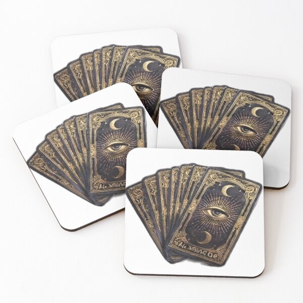 Item preview, Mystical Tarot Cards with All-Seeing Eye designed and sold by DailyDoodlesBySumbul.
