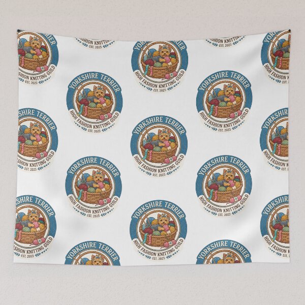 Item preview, Yorkshire Terrier High Fashion Knitting Yarn Needle designed and sold by PictoVibe.