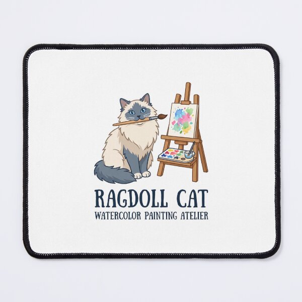 Item preview, Ragdoll Cat Watercolor Painting Atelier Art Easel designed and sold by PictoVibe.