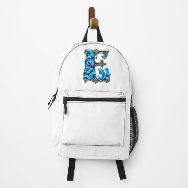 Item preview, Aqua Zodiac Guardian White Tiger-Pisces Letter E designed and sold by BlissBlvdShop.