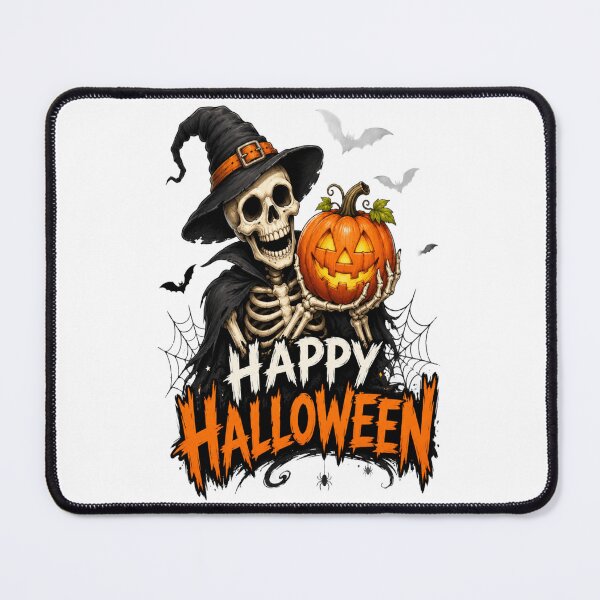 Item preview, Happy Halloween – Skeleton with Pumpkin Spooky Graphic designed and sold by RipantinaFantasy .