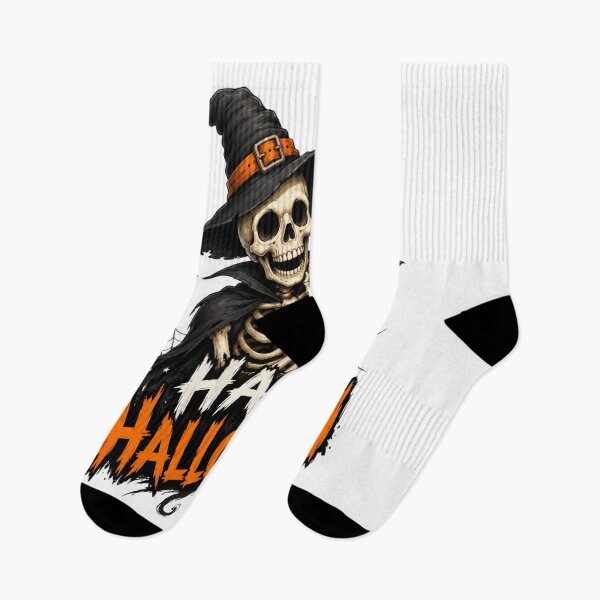 Item preview, Happy Halloween – Skeleton with Pumpkin Spooky Graphic  designed and sold by RipantinaFantasy .