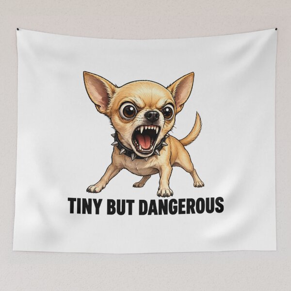 Item preview, Funny Chihuahua Tiny But Dangerous | Angry Small Dog Gift | Cute Chihuahua Lover Cartoon | Funny Pet Design designed and sold by ArtByTripti.