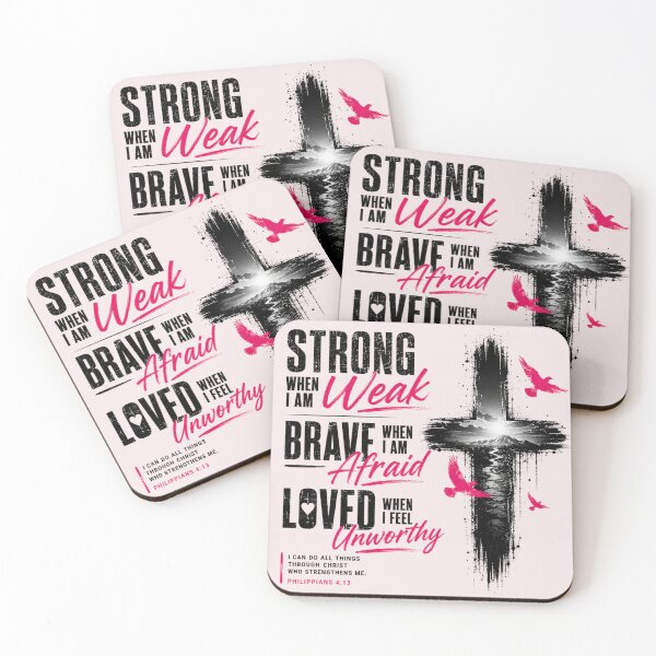 Item preview, Strong When I Am Weak – Philippians 4:13 Christian Inspirational designed and sold by SweetTeezPrints.