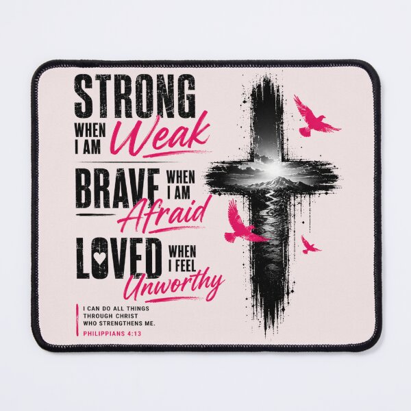 Item preview, Strong When I Am Weak – Philippians 4:13 Christian Inspirational designed and sold by SweetTeezPrints.