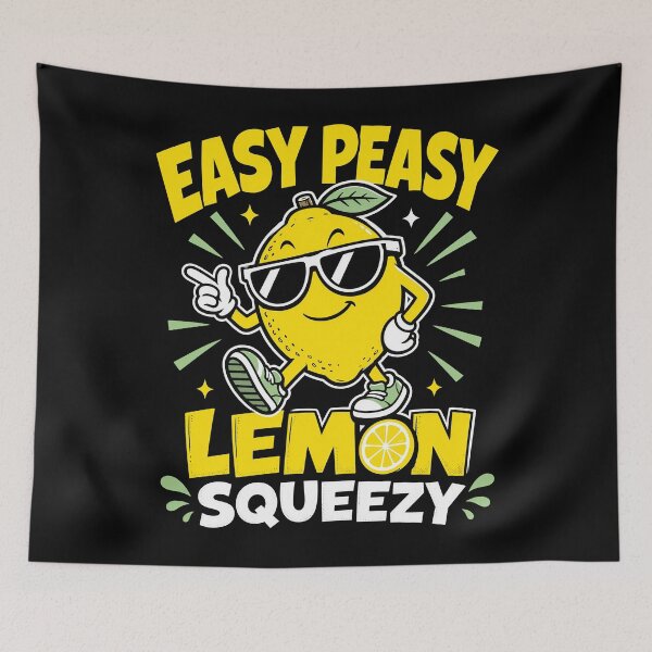Item preview, Easy Peasy Lemon Squeezy Cartoon Lemon designed and sold by Victor Shadehorn.