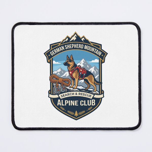 Item preview, German Shepherd Mountain Search Rescue Alpine Climb designed and sold by PictoVibe.