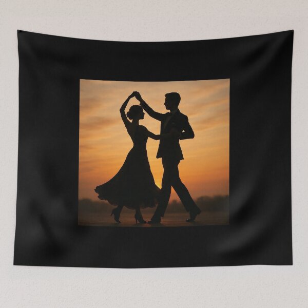 Item preview, Romantic Sunset Dance Silhouette designed and sold by jo-e-basta.