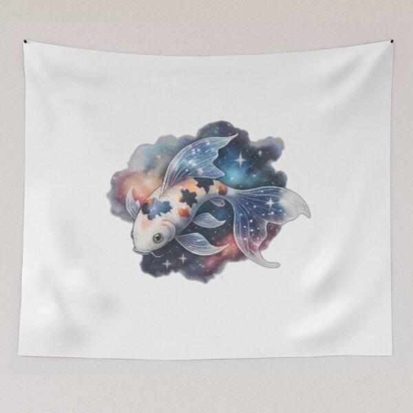 Item preview, Galactic Koi Fish in Nebula" designed and sold by DailyDoodlesBySumbul.