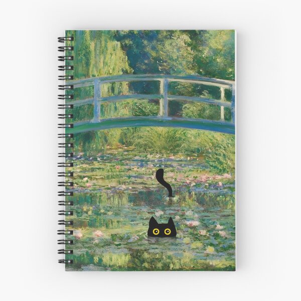 Item preview, Monet Cat in Water Lilies Pond designed and sold by PurrfectHome.