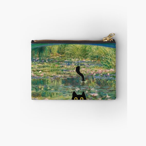 Item preview, Monet Cat in Water Lilies Pond designed and sold by PurrfectHome.