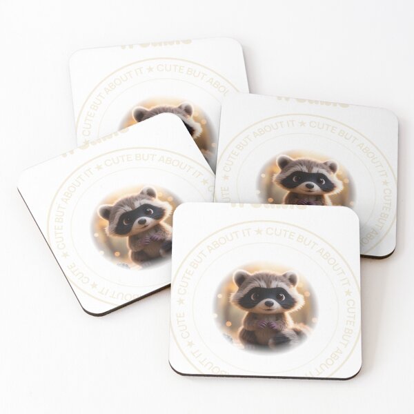 Item preview, Trouble — Cute but Mischievous Raccoon designed and sold by The Cosy co..