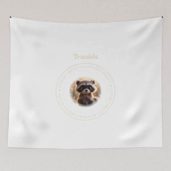Item preview, Trouble — Cute but Mischievous Raccoon designed and sold by The Cosy co..