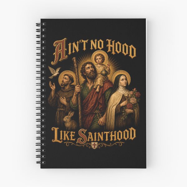 Item preview, Ain’t No Hood Like Sainthood Religious Humor designed and sold by Victor Shadehorn.