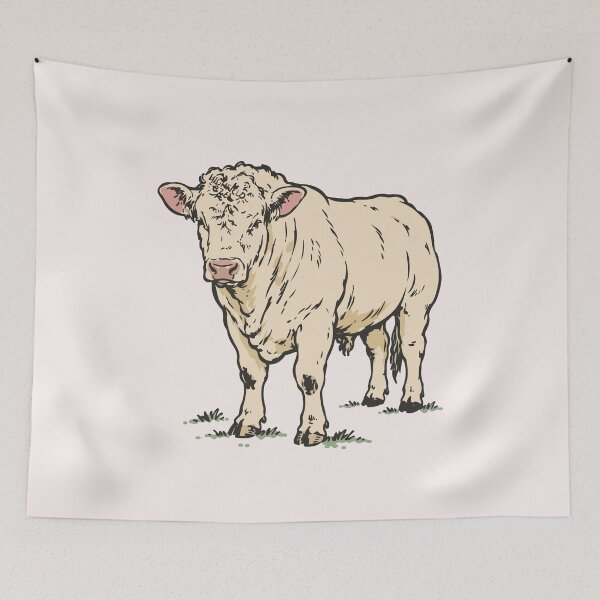 Item preview, Charolais Bull Vintage White Cattle Ranching Farmer designed and sold by mari-kayden.