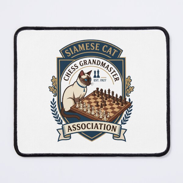 Item preview, Siamese Cat Chess Grandmaster Board Game Strategy designed and sold by PictoVibe.