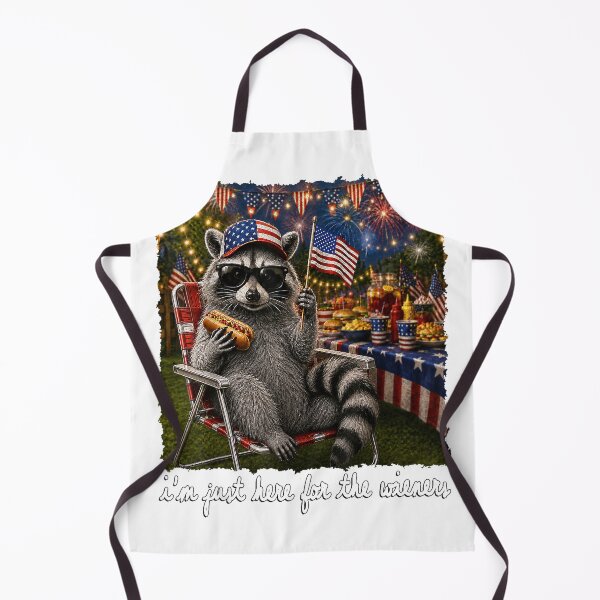 Item preview, I'm Just Here for The Wieners Feral Raccoon 4th of July Kids T-Shirt designed and sold by FEeRoo.