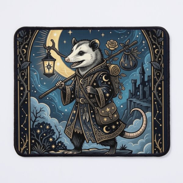 Item preview, The Tlacuache Tarot - Mystical Opossum Card designed and sold by Retro Mood Co.