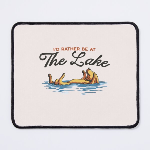 Item preview, Id Rather Be At The Lake Golden Retriever Dog Swimming designed and sold by mari-kayden.