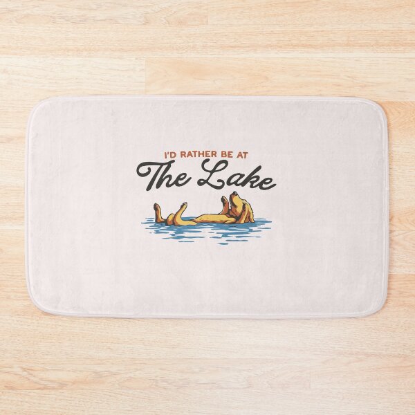 Item preview, Id Rather Be At The Lake Golden Retriever Dog Swimming designed and sold by mari-kayden.