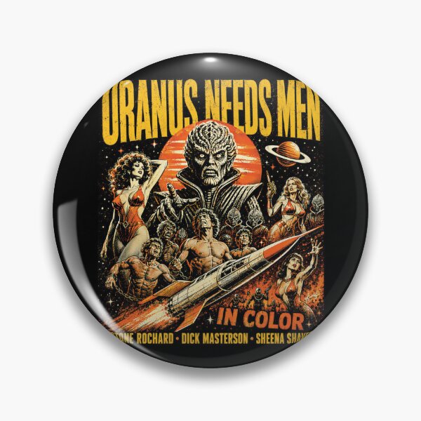 Item preview, Uranus Needs Men Retro Sci Fi Pulp Poster designed and sold by Victor Shadehorn.