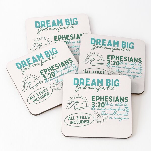 Item preview, Ephesians 3 20 Bible Verse Dream Big Christian Faith designed and sold by mari-kayden.