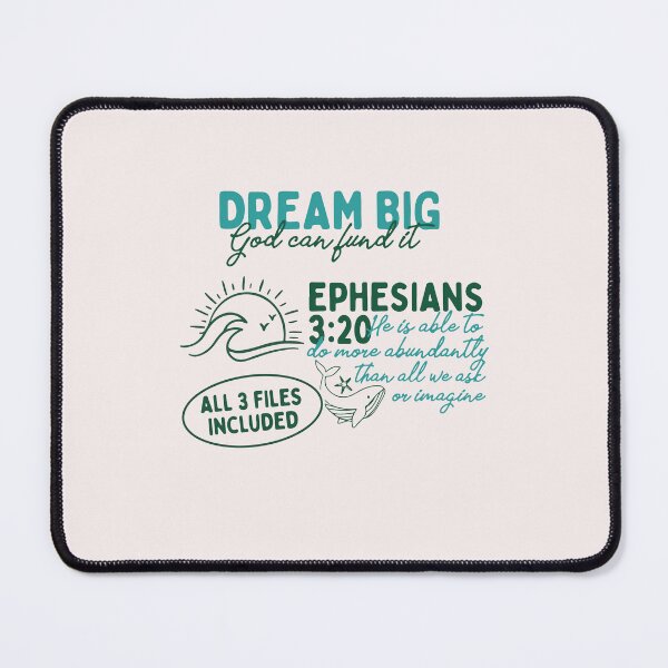 Item preview, Ephesians 3 20 Bible Verse Dream Big Christian Faith designed and sold by mari-kayden.