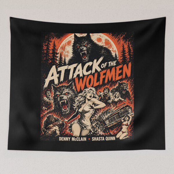 Item preview, Attack of the Wolfmen Retro Horror designed and sold by Victor Shadehorn.