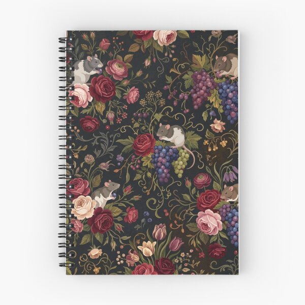 Item preview,  Renaissance Floral Rat Vintage Dark Botanical Pattern designed and sold by Retro Mood Co.