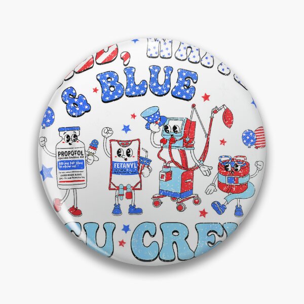 Item preview, Icu Nurse 4th July Independence Day Red White Blue Icu Crew T-Shirt designed and sold by ‘Nothing Scares Me’ Store.