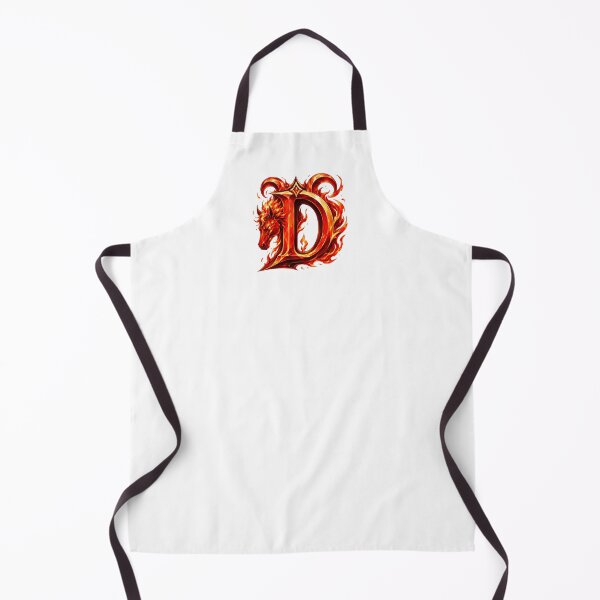 Item preview, Aries Emberstallion Flameglyph Letter D designed and sold by BlissBlvdShop.