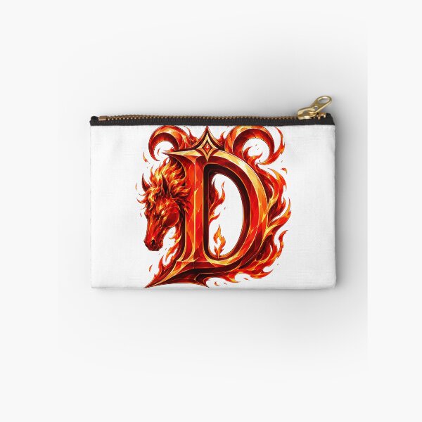 Item preview, Aries Emberstallion Flameglyph Letter D designed and sold by BlissBlvdShop.