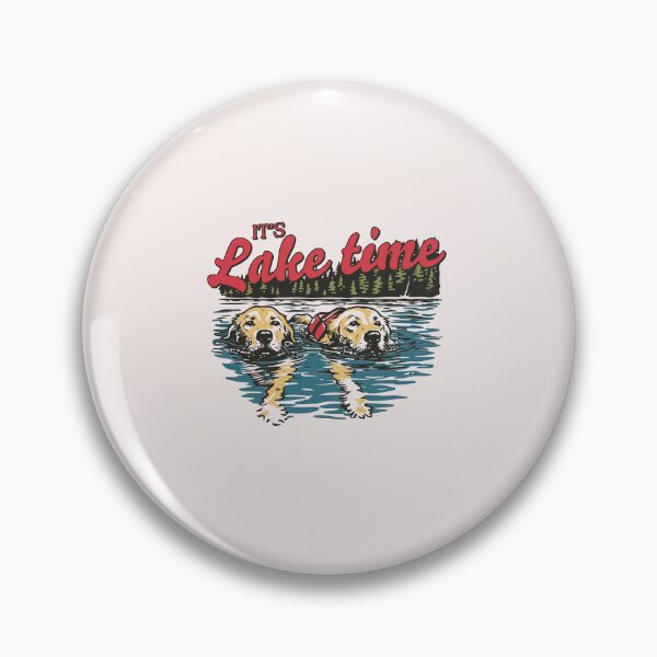 Item preview, Its Lake Time Swimming Golden Retriever Retro Lake Life designed and sold by mari-kayden.