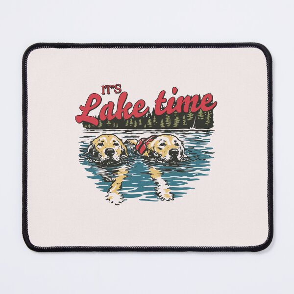 Item preview, Its Lake Time Swimming Golden Retriever Retro Lake Life designed and sold by mari-kayden.