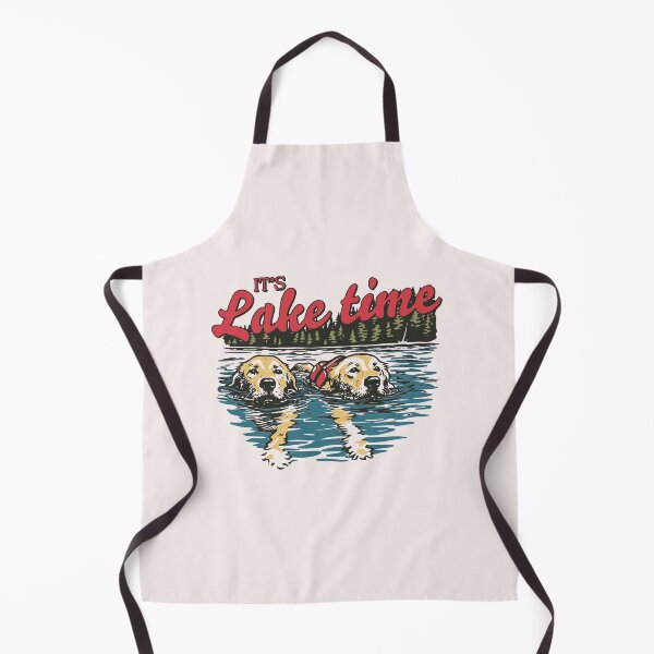 Item preview, Its Lake Time Swimming Golden Retriever Retro Lake Life designed and sold by mari-kayden.