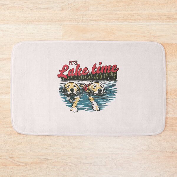 Item preview, Its Lake Time Swimming Golden Retriever Retro Lake Life designed and sold by mari-kayden.