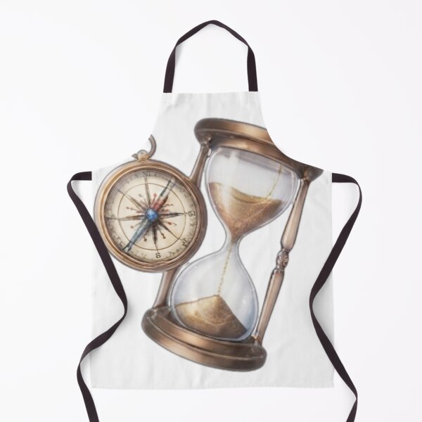 Item preview, Vintage Compass and Hourglass Time Concept" designed and sold by DailyDoodlesBySumbul.