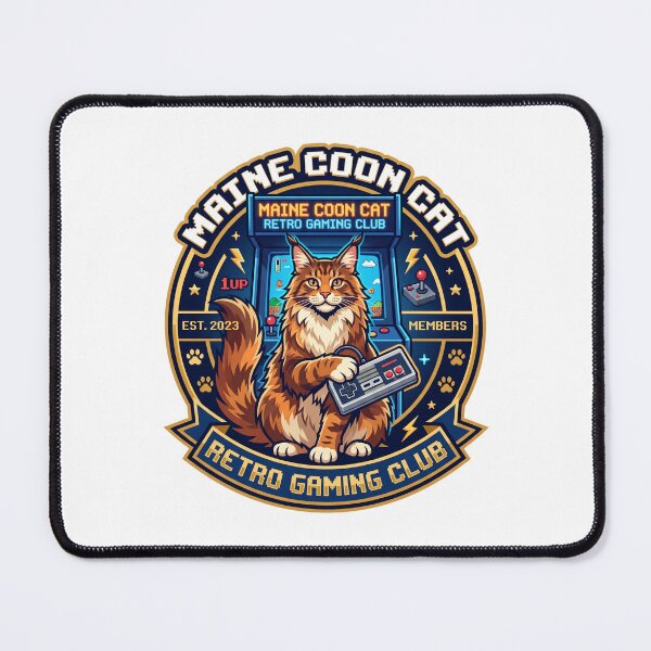 Item preview, Maine Coon Cat Retro Gaming Arcade Controller Gamer designed and sold by PictoVibe.
