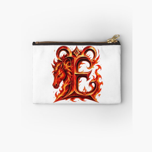 Item preview, Aries Emberstallion Flameglyph Letter E designed and sold by BlissBlvdShop.