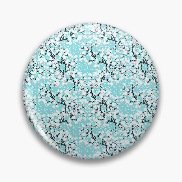 Item preview, White Cherry Blossom Tree on Blue Sky Pixel Art designed and sold by Saburkitty.