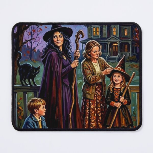 Item preview, Witch's Night Out Retro Halloween Fantasy Family Animated Special Tribute Art Movie Poster designed and sold by Art's Diner.