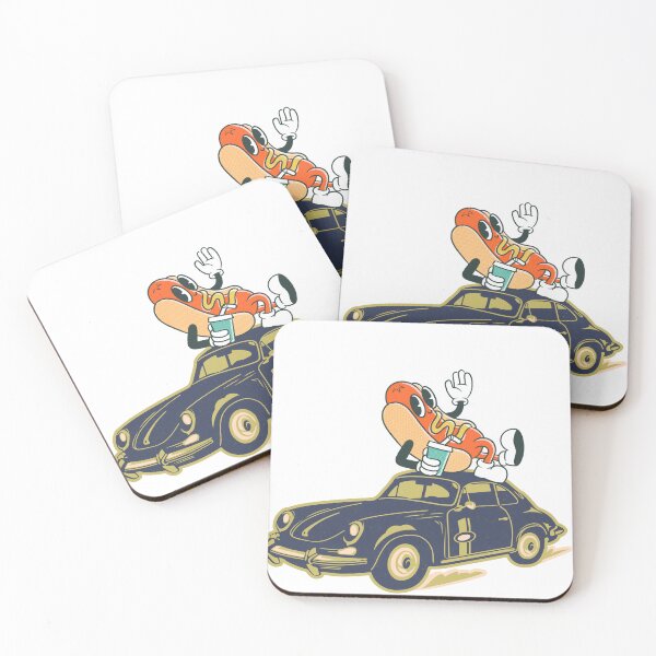 Item preview, Funny Hot Dog on Classic Car designed and sold by A touch of creativity.